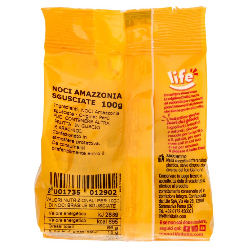 life Noci Amazzonia Sgusciate 100 g