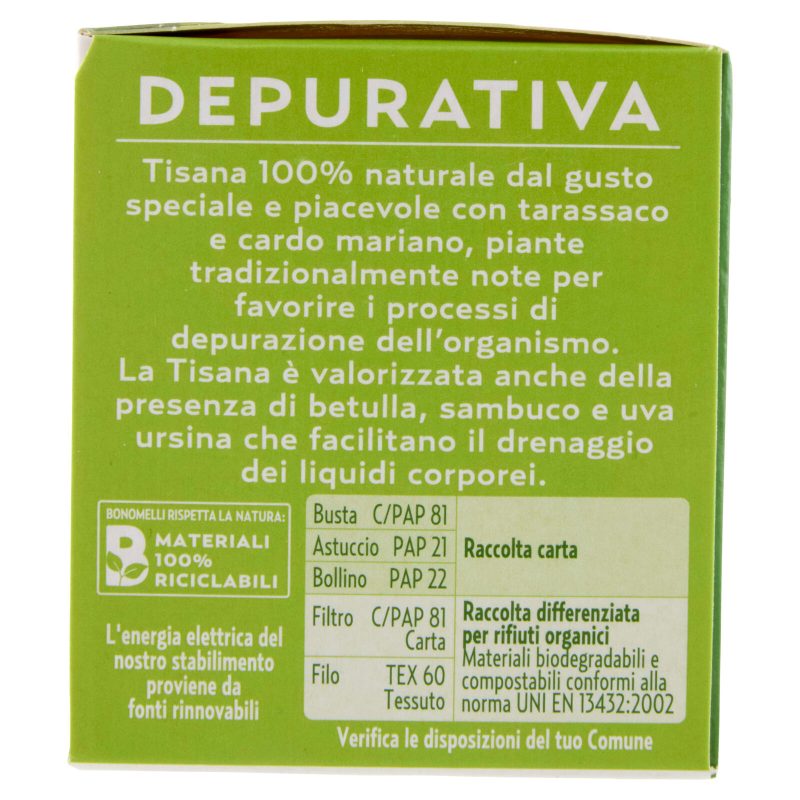 Bonomelli Tisane Depurativa 16 Filtri 32 g