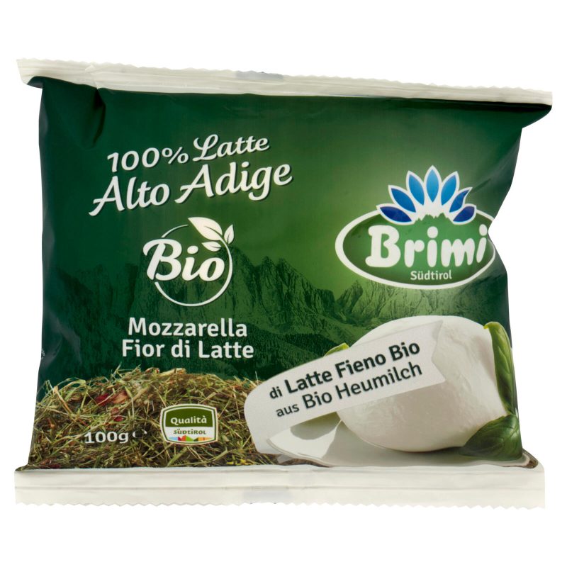 Brimi Bio Mozzarella Fior di Latte di Latte Fieno Bio 100 g