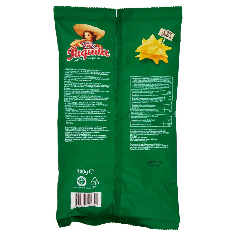 Pata Paquìta Tortilla Gusto B.B.Q. 200 g