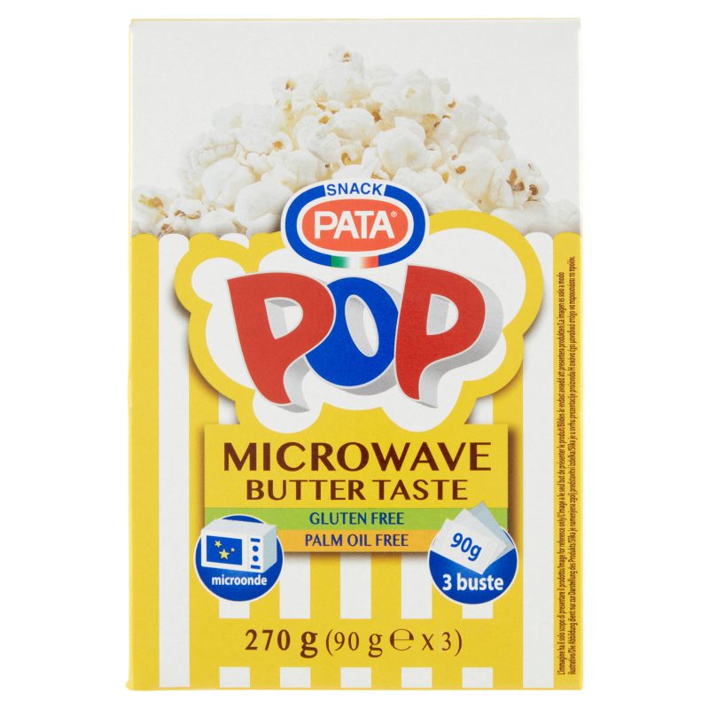 Pata Pop Microwave Butter Taste 3 x 90 g