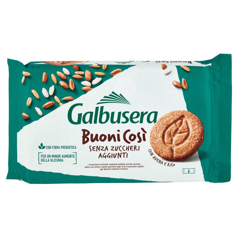 Galbusera BuoniCosi Senza Zuccheri Aggiunti con Avena e Riso 6 x 50 g