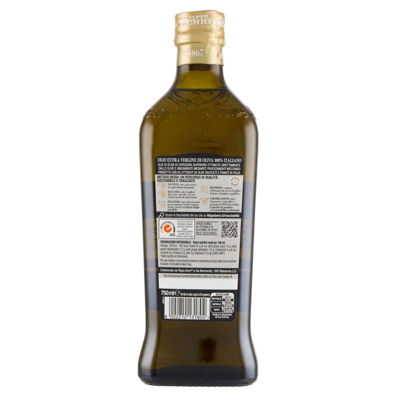 Filippo Berio 100% Italiano Olio Extra Vergine di Oliva 750 ml