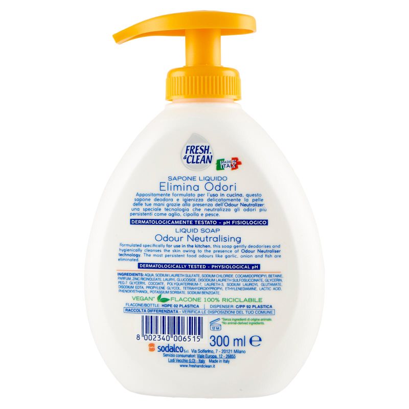 Fresh & Clean Sapone Liquido Elimina Odori 300 ml