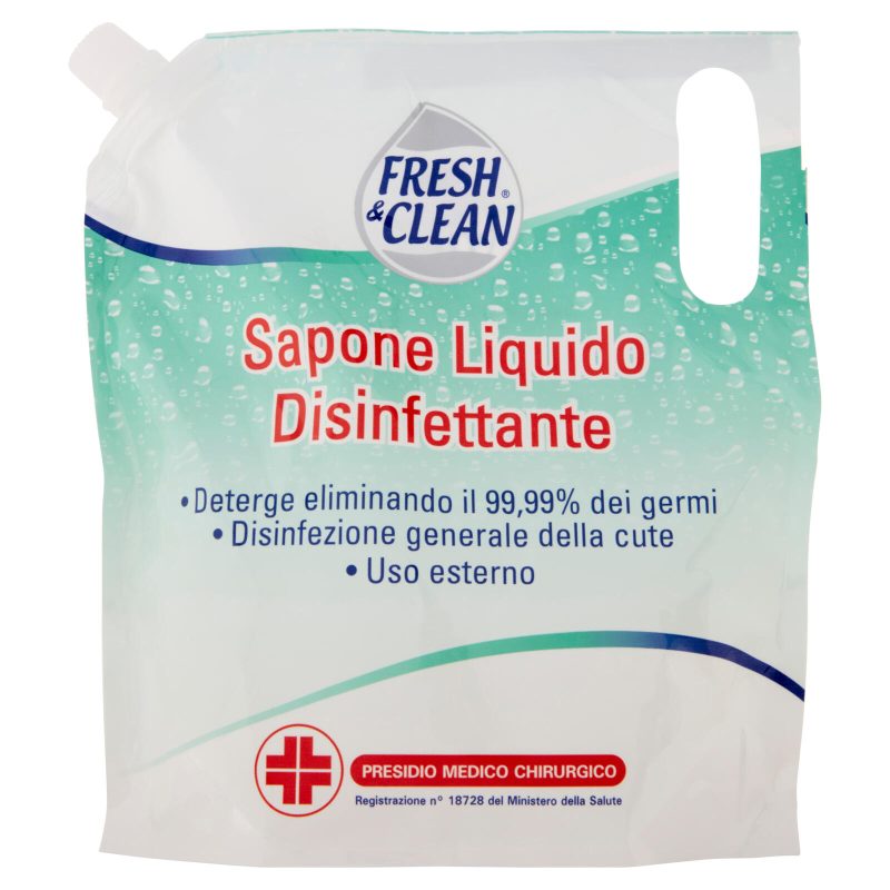 Fresh & Clean Sapone Liquido Disinfettante Ricarica 750 ml