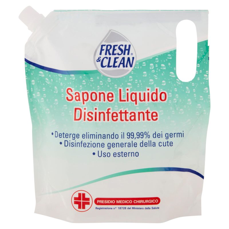 Fresh & Clean Sapone Liquido Disinfettante Ricarica 750 ml