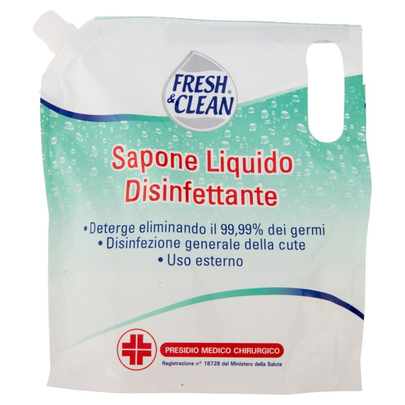 Fresh & Clean Sapone Liquido Disinfettante Ricarica 750 ml