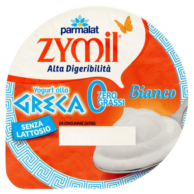 ZYMIL Alta Digeribilità Senza Lattosio Yogurt alla Greca Zero Grassi Bianco 150 g