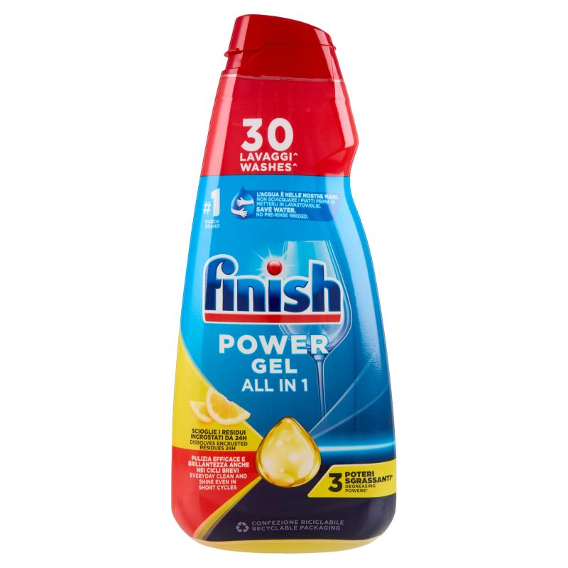 Finish Power Gel Lemon liquido lavastoviglie 
600 ml