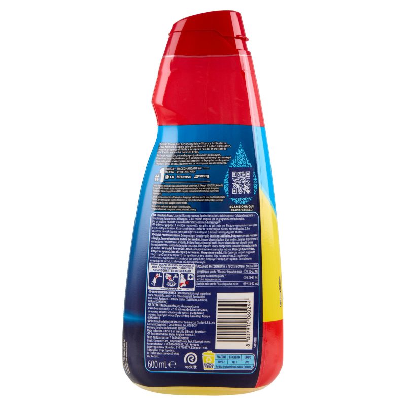 Finish Power Gel Lemon liquido lavastoviglie 
600 ml