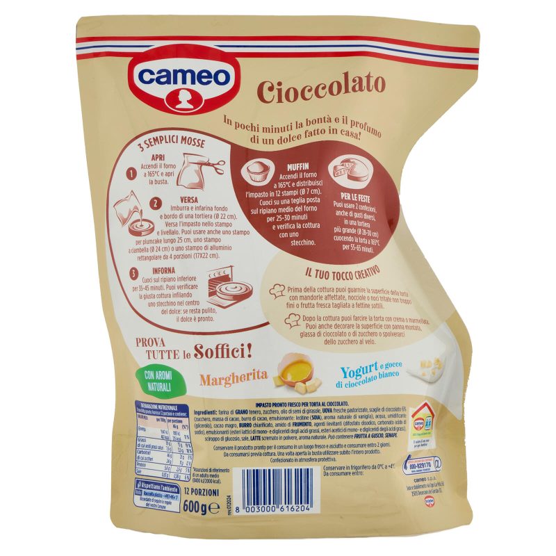 cameo le Soffici Cioccolato 
600 g