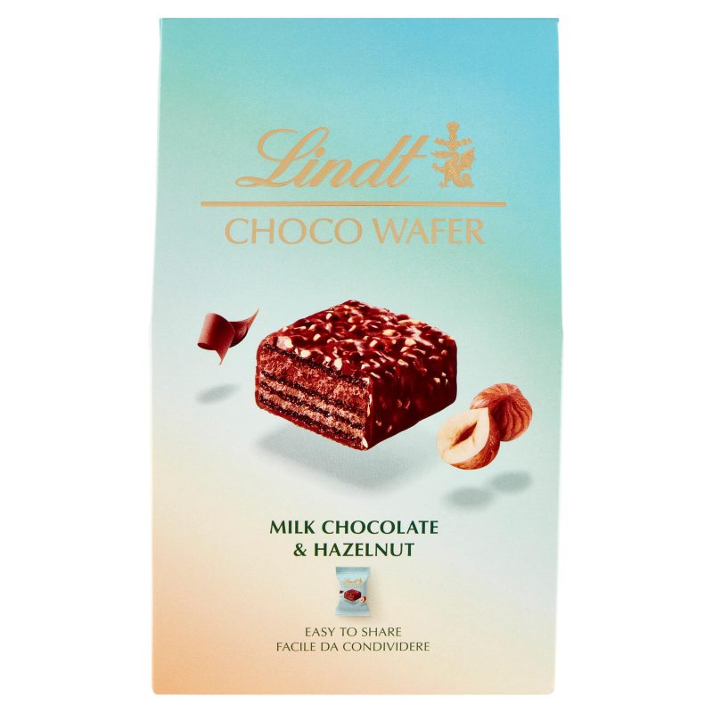 Lindt choco wafer astuccio cioccolato latte nocciola 135 g