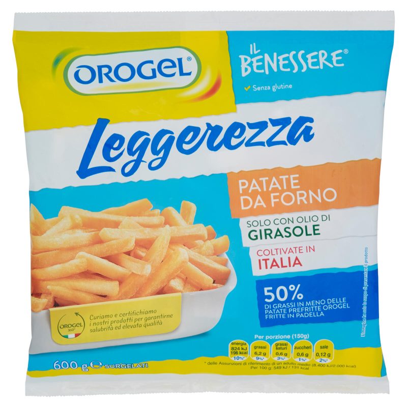 Orogel Il Benessere Leggerezza Patate da Forno Surgelati 600 g