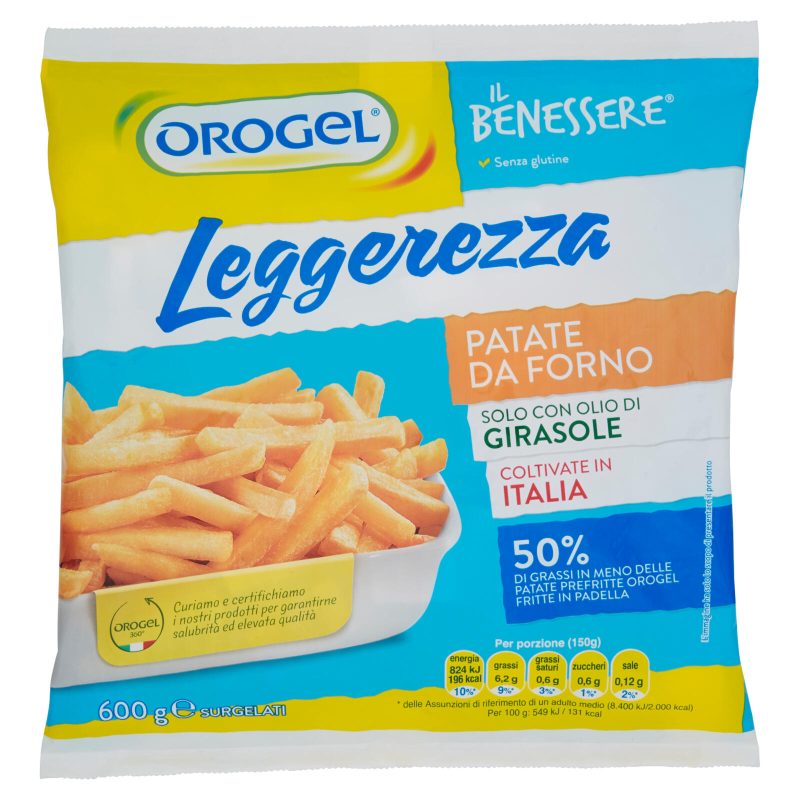 Orogel Il Benessere Leggerezza Patate da Forno Surgelati 600 g