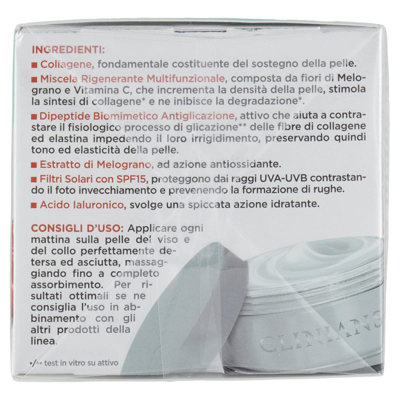 Clinians Antirughe Repair Trattamento Rassodante SPF15 Collagene ed Estratto di Melograno 50 mL