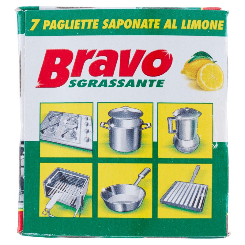 Bravo Sgrassante 7 Pagliette Saponate al Limone per stoviglie