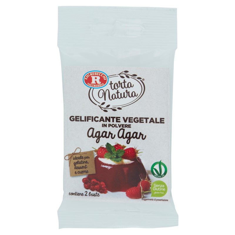 F.lli Rebecchi Valtrebbia torta Natura Gelificante Vegetale in Polvere Agar Agar 2 x 10 g