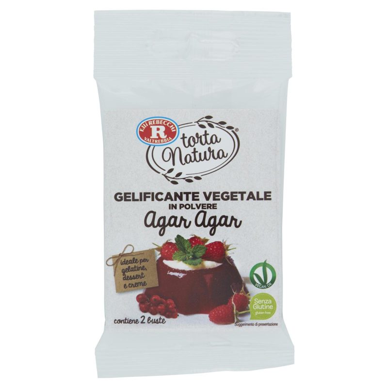 F.lli Rebecchi Valtrebbia torta Natura Gelificante Vegetale in Polvere Agar Agar 2 x 10 g