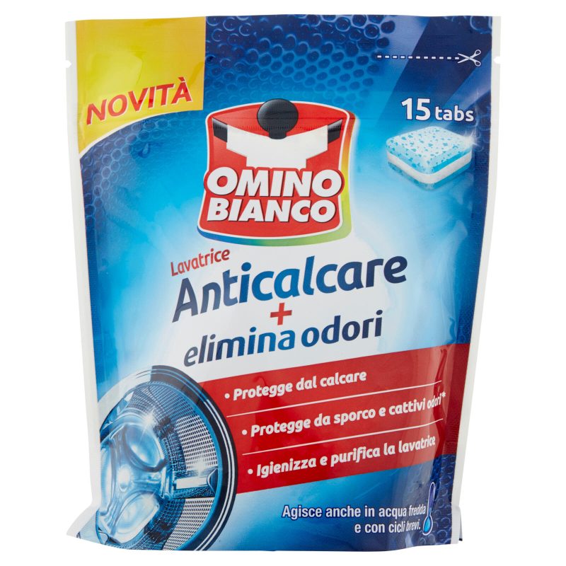 Omino Bianco Lavatrice Anticalcare + elimina odori 15 tabs 240 g