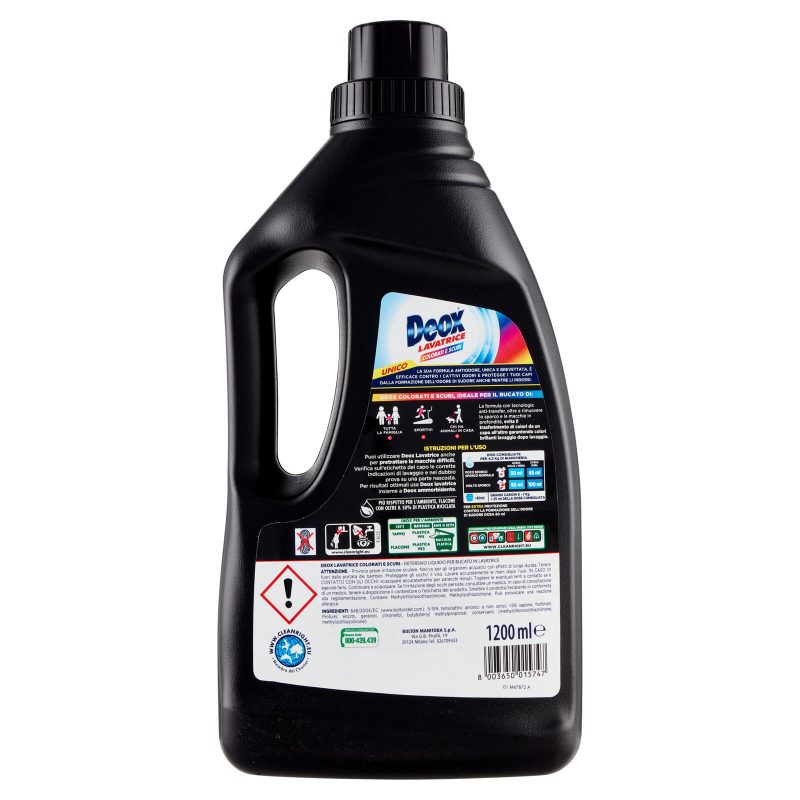 Deox Lavatrice Colorati e Scuri, Tecnologia Anti-Transfer, 24 lav, 1200 ml