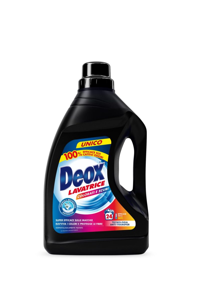 Deox Lavatrice Colorati e Scuri, Tecnologia Anti-Transfer, 24 lav, 1200 ml