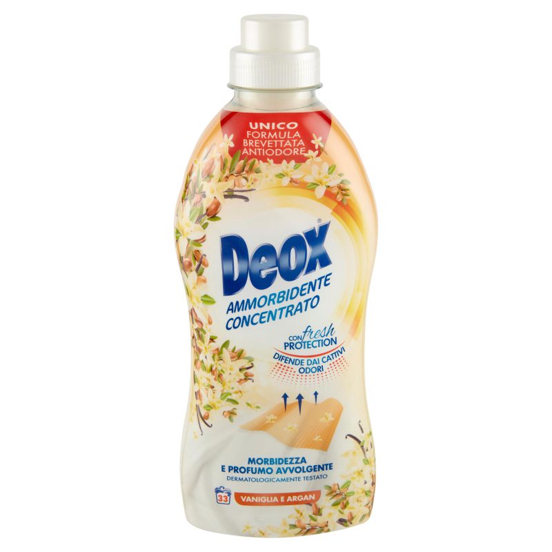 Deox, Ammorbidente Concentrato Lavatrice, Vaniglia e Argan, 33 Lavaggi, 660 ml