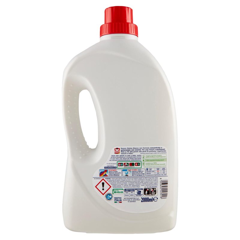 Omino Bianco Detersivo Lavatrice Liquido Igienizzante 50 Lavaggi 2000 ml