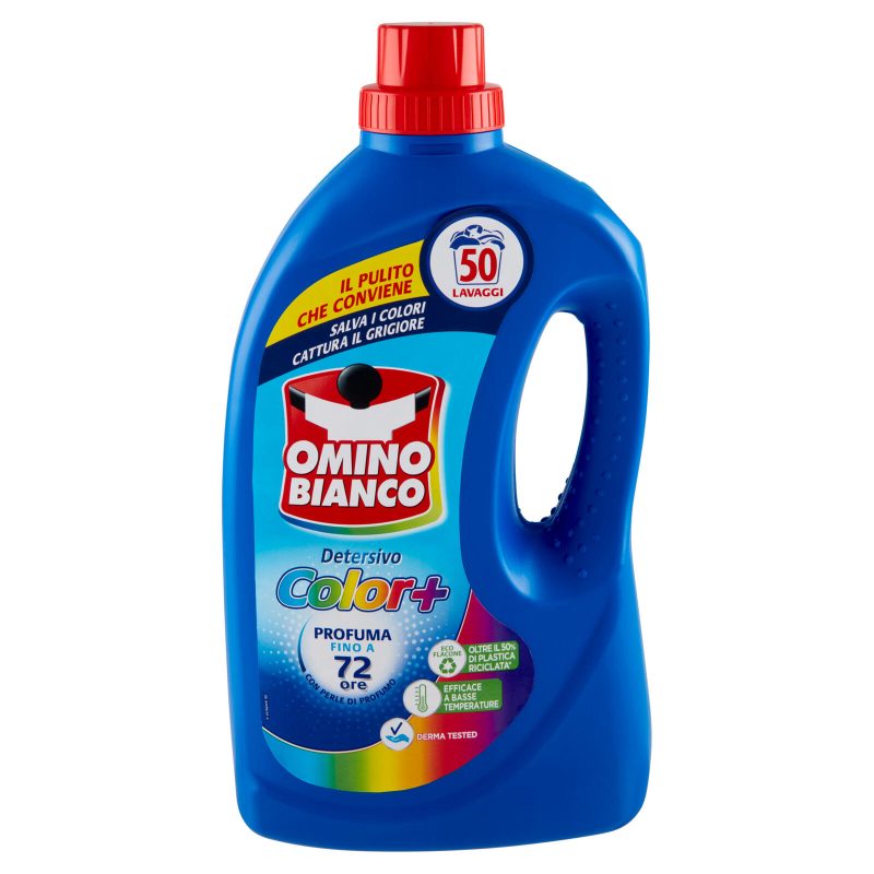 Omino Bianco Detersivo Lavatrice Liquido Color+ 50 Lavaggi 2000 ml