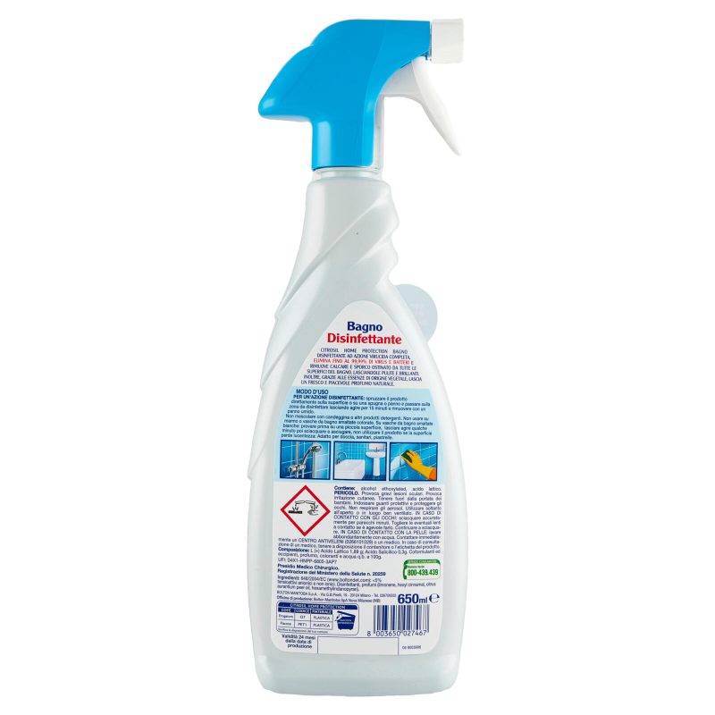 Citrosil Home Protection Bagno Disinfettante con vere essenze di agrumi 650 ml