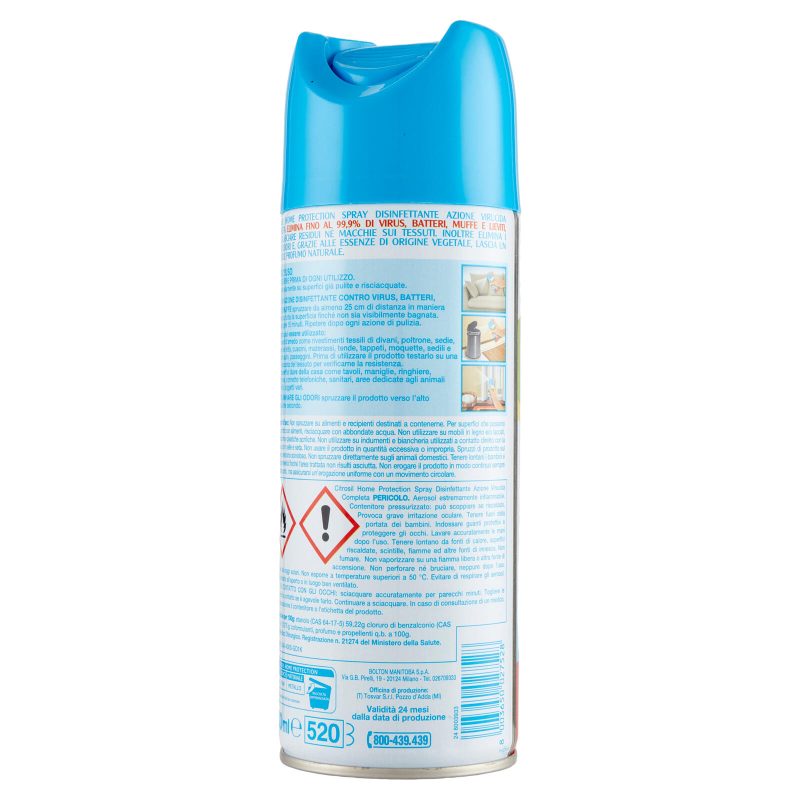 Citrosil Home Protection Spray Disinfettante con vere essenze di menta 300 ml