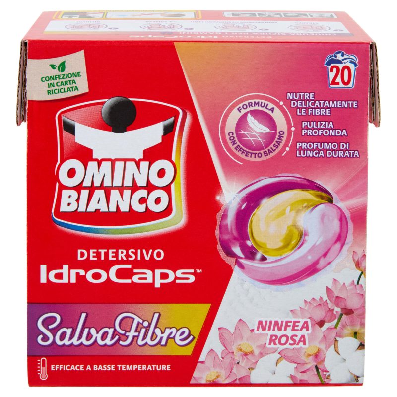 Omino Bianco Detersivo IdroCaps Salvafibre Cardboard 20 caps 380 ml