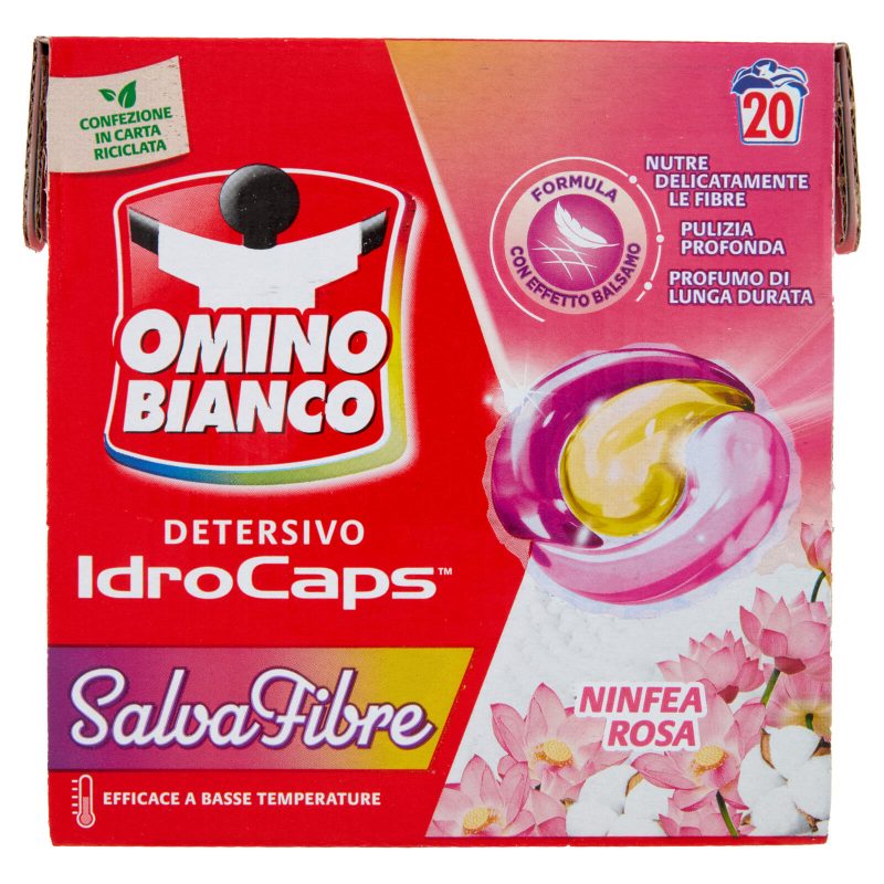 Omino Bianco Detersivo IdroCaps Salvafibre Cardboard 20 caps 380 ml