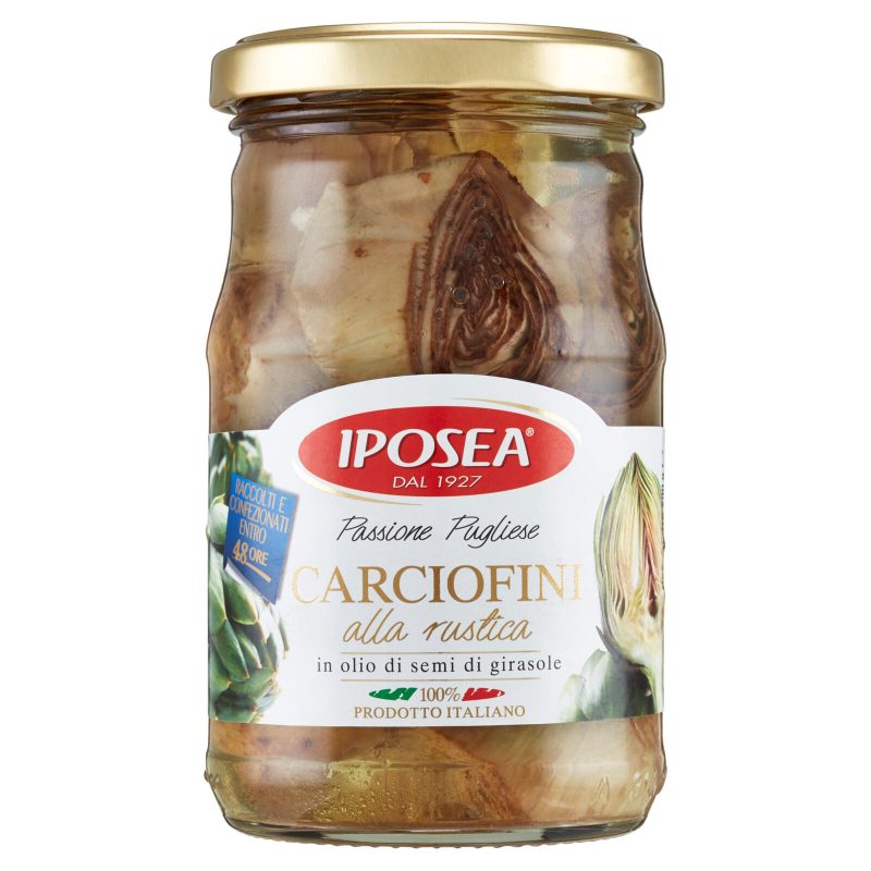 CARCIOFI INTERI ALLA RUSTICA IN OLIO DI SEMI DI GIRASOLE ML 314