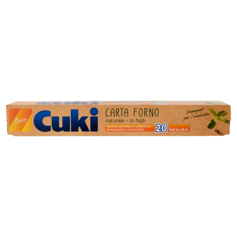 Cuki Cuoce Carta Forno naturale - in fogli 20 fogli 33x38 cm