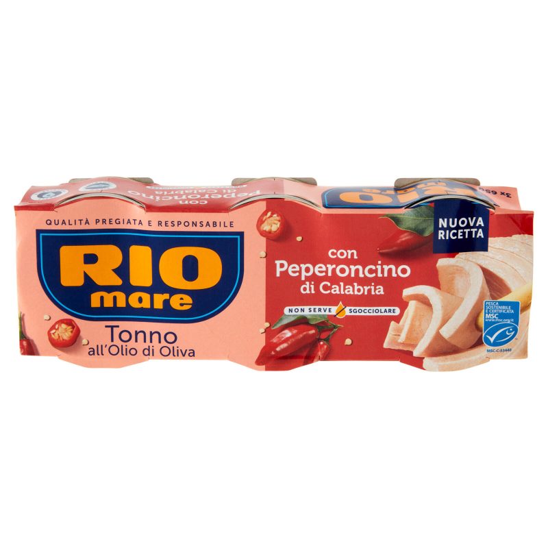 Rio mare Tonno all'Olio di Oliva con Peperoncino di Calabria 3 x 65 g