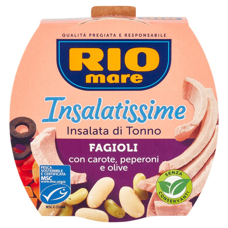 Rio mare Insalatissime Insalata di Tonno Fagioli con carote, peperoni e olive 160 g