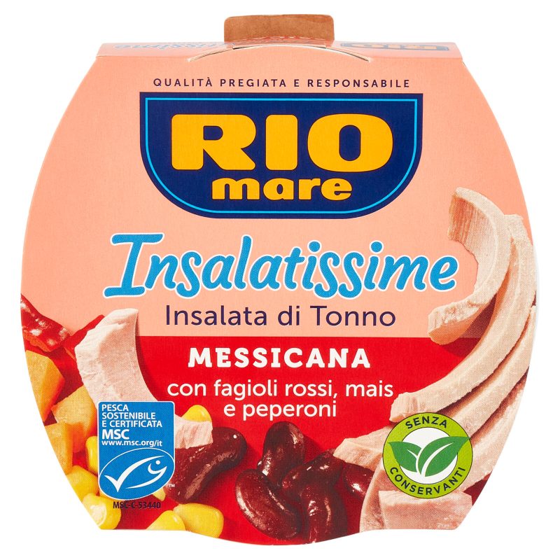 Rio mare Insalatissime Insalata di Tonno Messicana con fagioli rossi, mais e peperoni 160 g