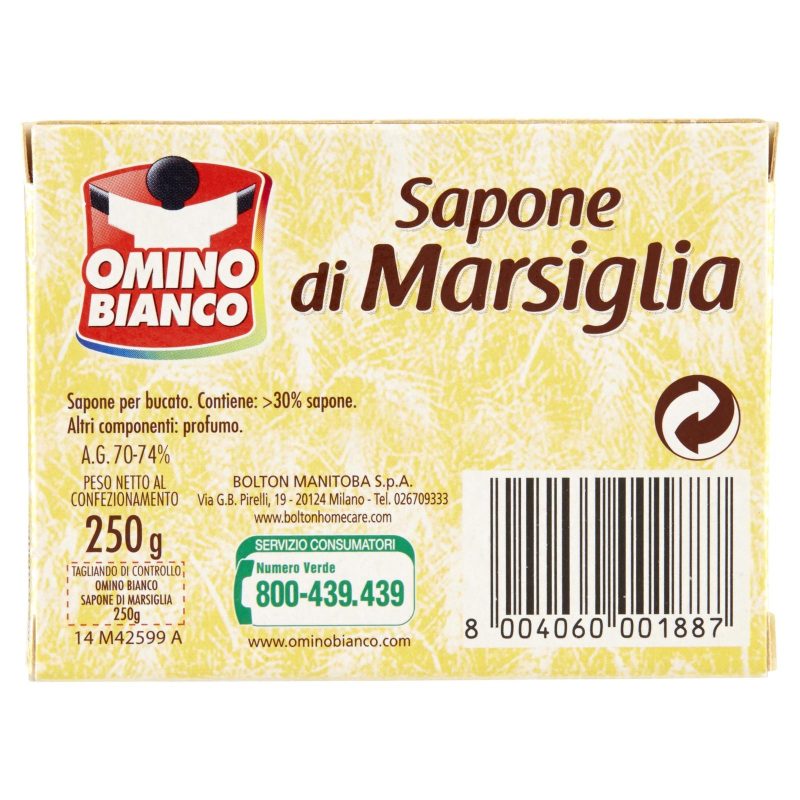 Omino Bianco Sapone di Marsiglia 250 g