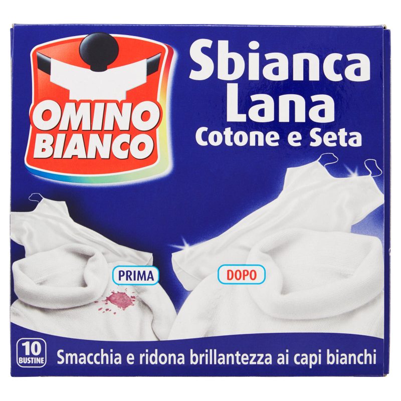 Omino Bianco Sbianca Lana Cotone e Seta 10 x 20 g