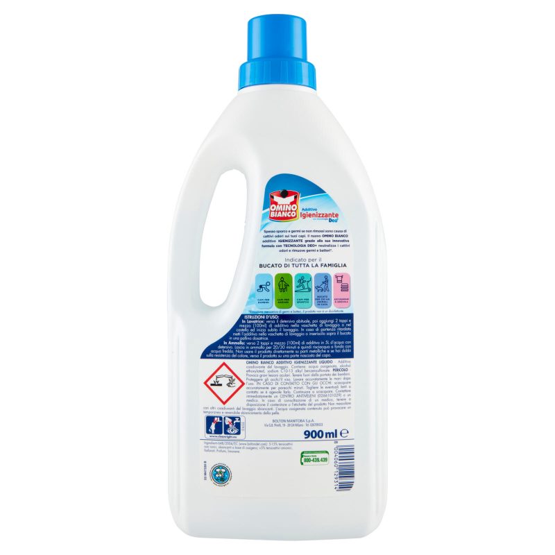 Omino Bianco Additivo Igienizzante con tecnologia Deo+ 900 ml