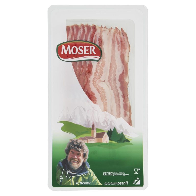 Moser Pancetta salata, affumicata e stagionata in Alto Adige 70 g