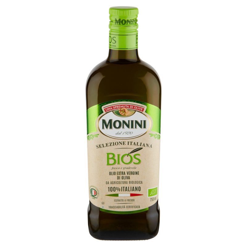 Monini Selezione Italiana Bios Olio Extra Vergine di Oliva da Agricoltura Biologica 750 ml