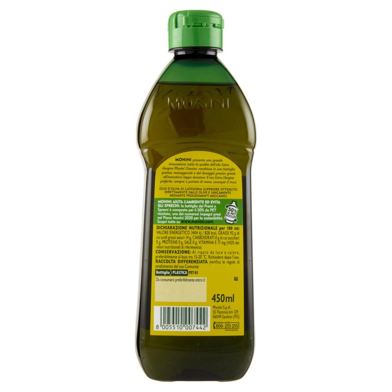 Monini Classico Premi e Spremi Olio Extra Vergine di Oliva 450 ml