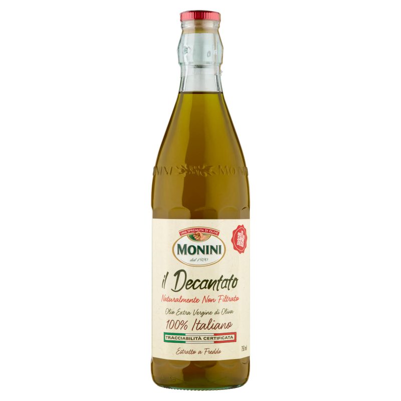 Monini il Decantato Naturalmente Non Filtrato Olio Extra Vergine di Oliva 100% Italiano 750 ml