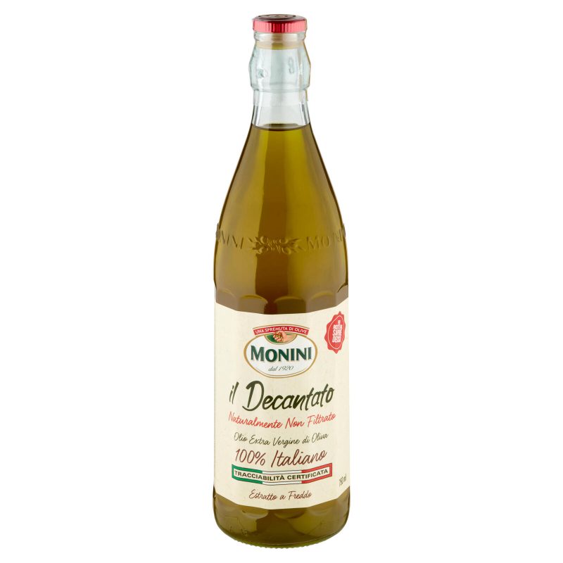 Monini il Decantato Naturalmente Non Filtrato Olio Extra Vergine di Oliva 100% Italiano 750 ml