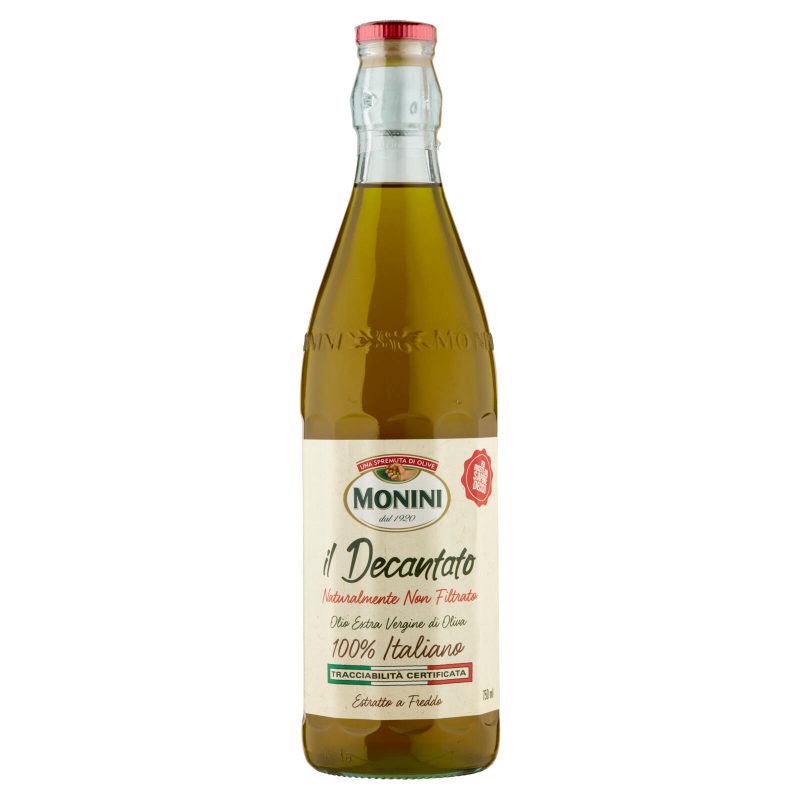 Monini il Decantato Naturalmente Non Filtrato Olio Extra Vergine di Oliva 100% Italiano 750 ml