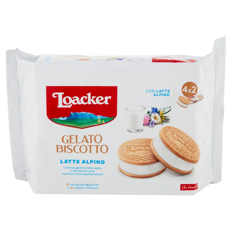 Loacker Gelato Biscotto Latte Alpino 4 x 66 g