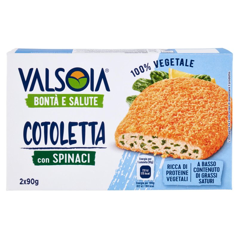 Valsoia Bontà e Salute Cotoletta con Spinaci 2 x 90 g