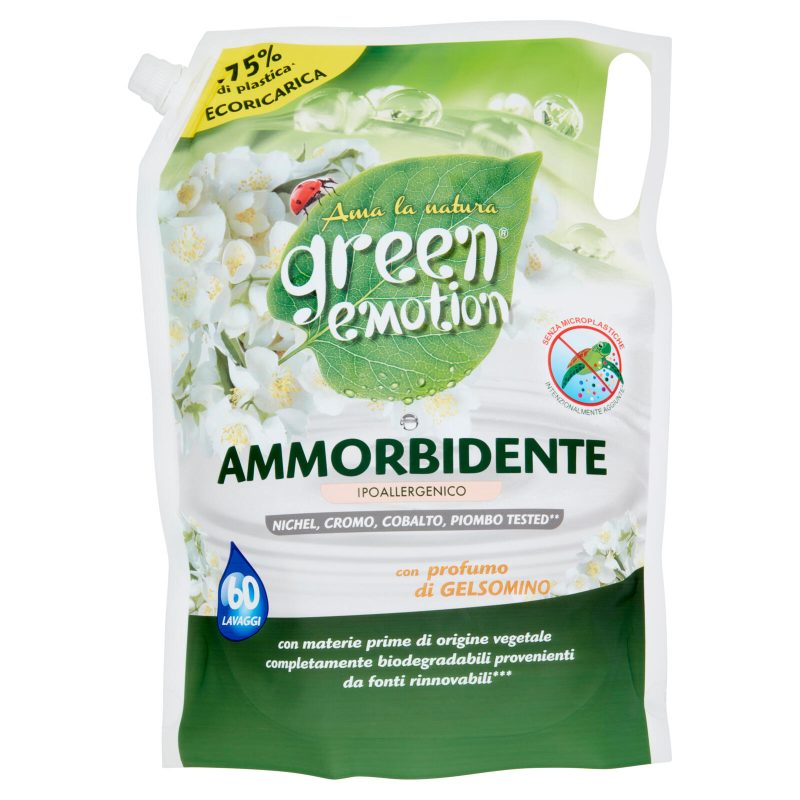 green emotion Ecoricarica Ammorbidente con profumo di Gelsomino 1500 ml