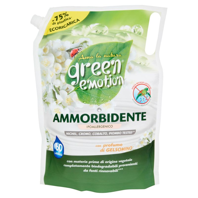 green emotion Ecoricarica Ammorbidente con profumo di Gelsomino 1500 ml